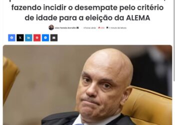 Moraes mantém efeito prático do voto de Cármen Lúcia em ADI sobre eleição para presidência da Alema