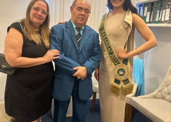 Miss Maranhão visita Astro de Ogum e agradece apoio antes de disputar o Miss Brasil